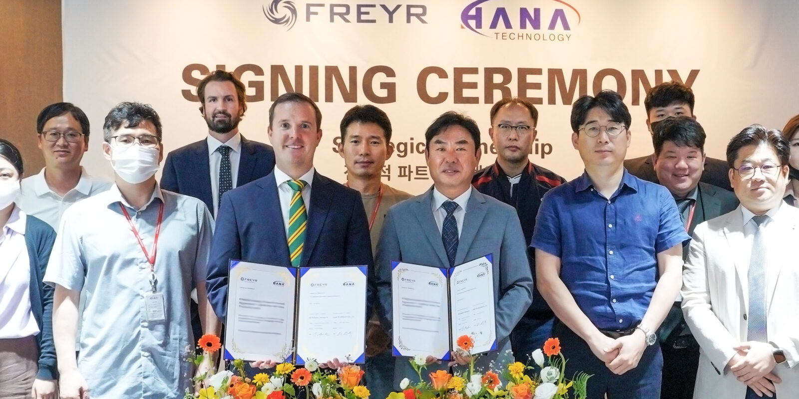 FREYR Hana Tech signing Ceremony